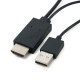 Кабель-перехідник Extradigital MHL, microUSB (5pin) M, USB M-HDMI AM (1.8m)